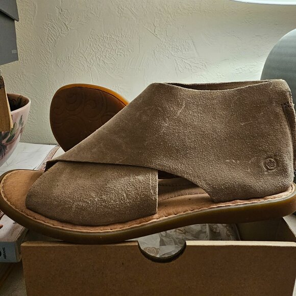 Born Iwa Suede Taupe Sandal - 8M - Picture 1 of 5